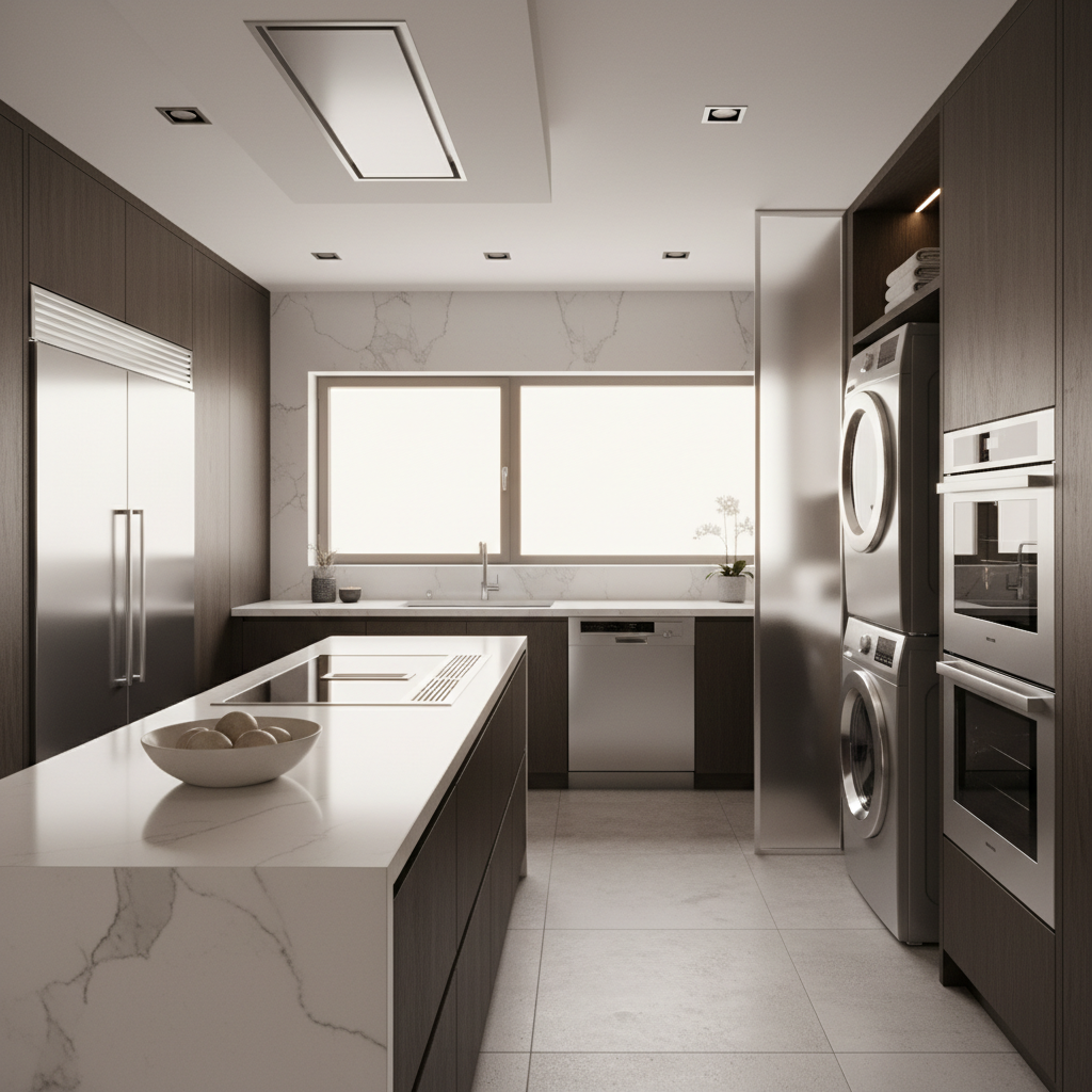 Premium appliance suite in a luxury home environment